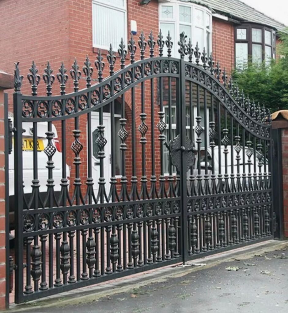 bespoke metal gates and railings Wimbledon London, electric driveway gates, custom steel railings installation, security gates SW London, outdoor garden railings Wimbledon