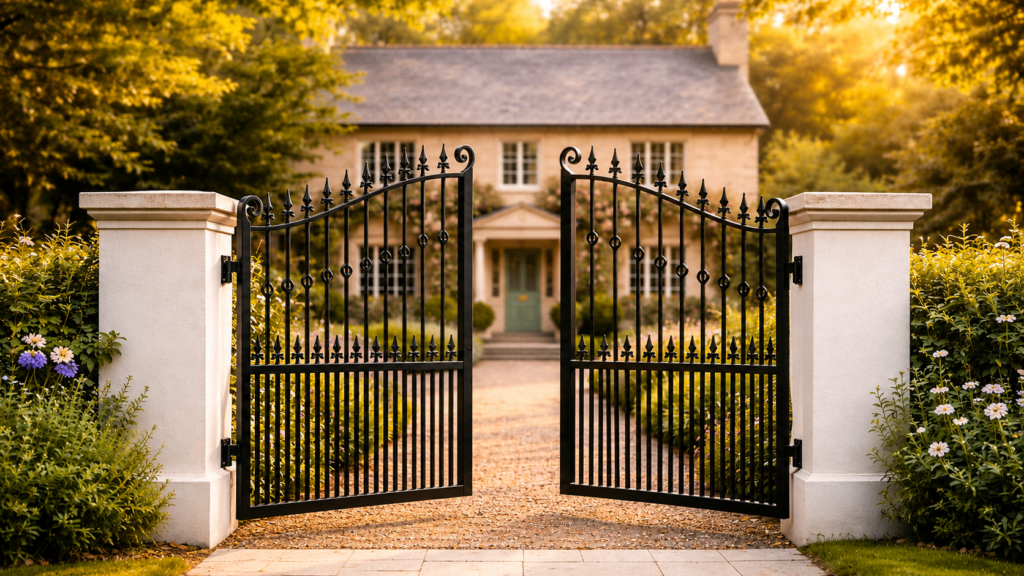 electric gates existing brick piers London
