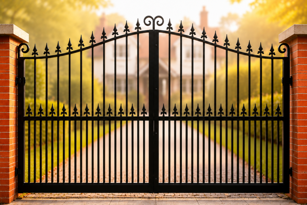 electric-gates-sloped-driveway-london